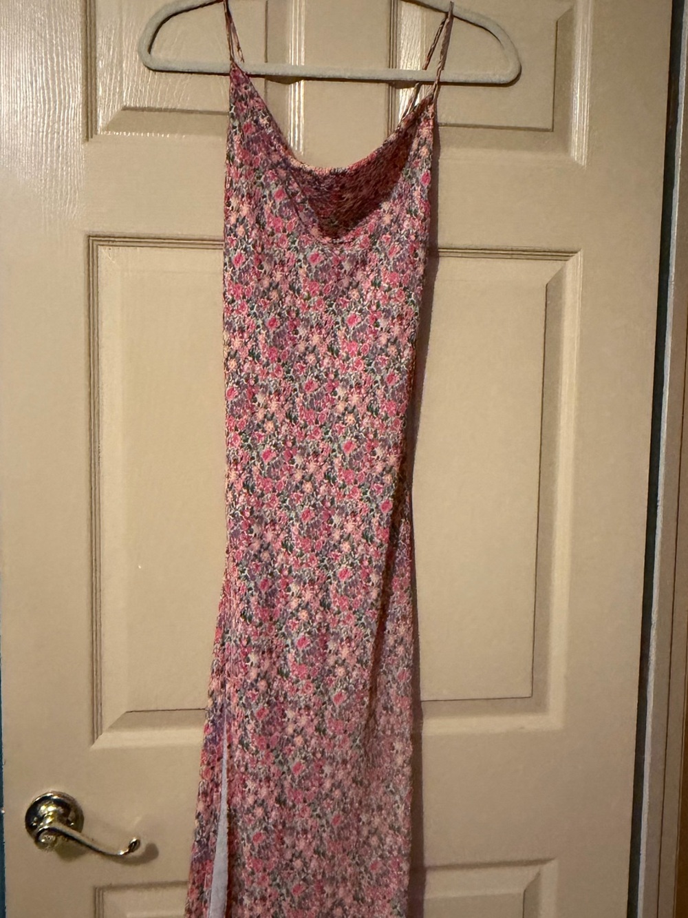 RESA Madison Slip Pink Floral Maxi Dress with Spaghetti Straps